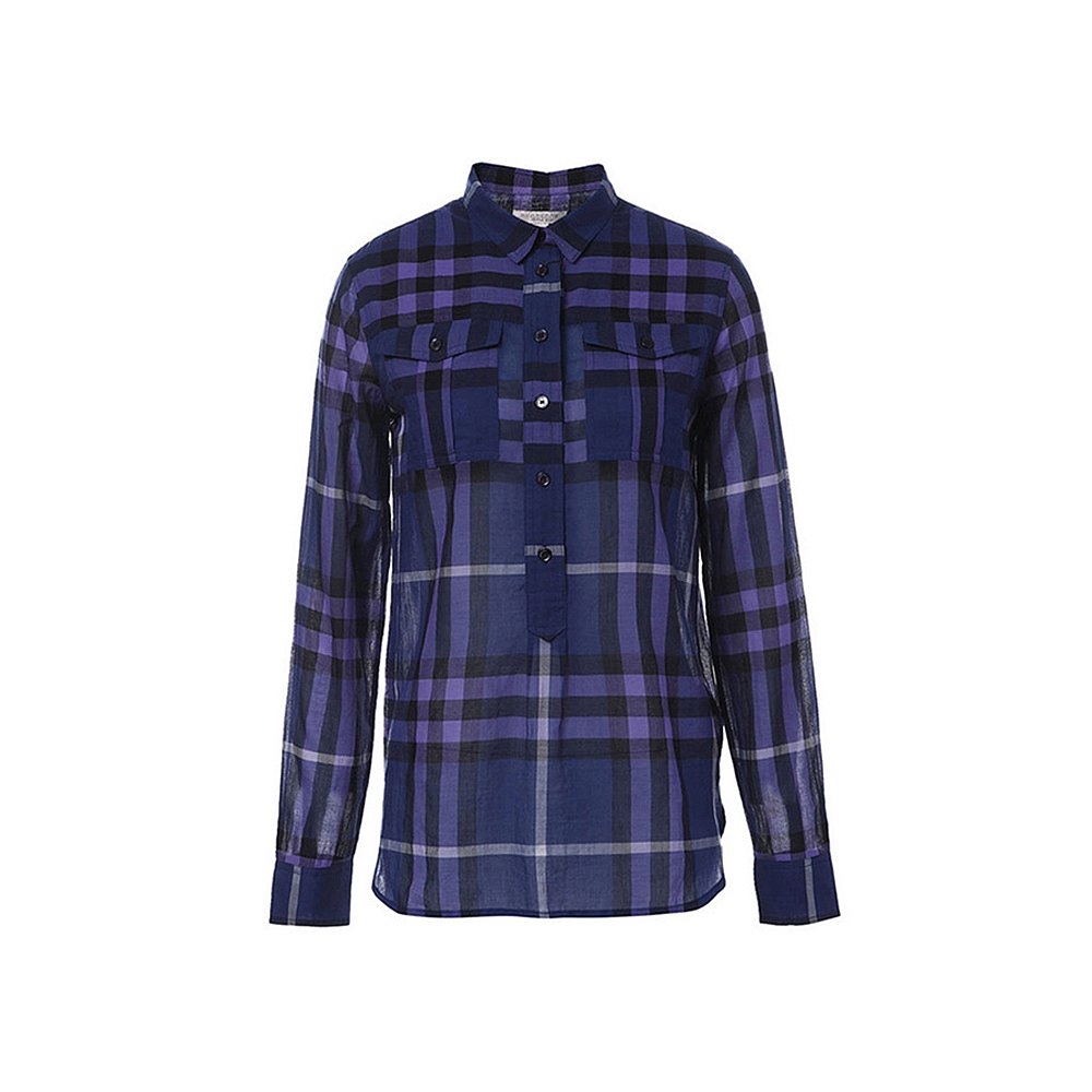 香港直邮burberry巴宝莉蓝紫色女士衬衫3933024衬衫