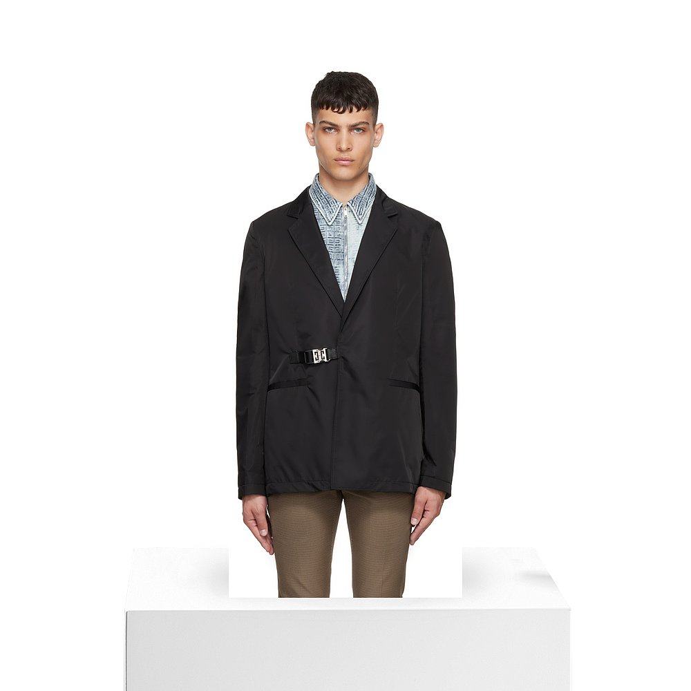 givenchy香港直邮潮奢纪梵希男士黑色涤纶西装外套商务正装西服