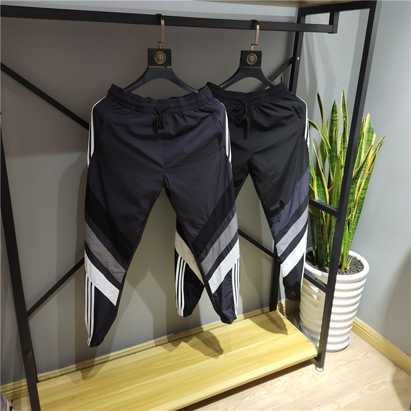 超轻薄零束缚！春夏新款男士撞色拼接松紧束脚裤运动速干休闲裤潮