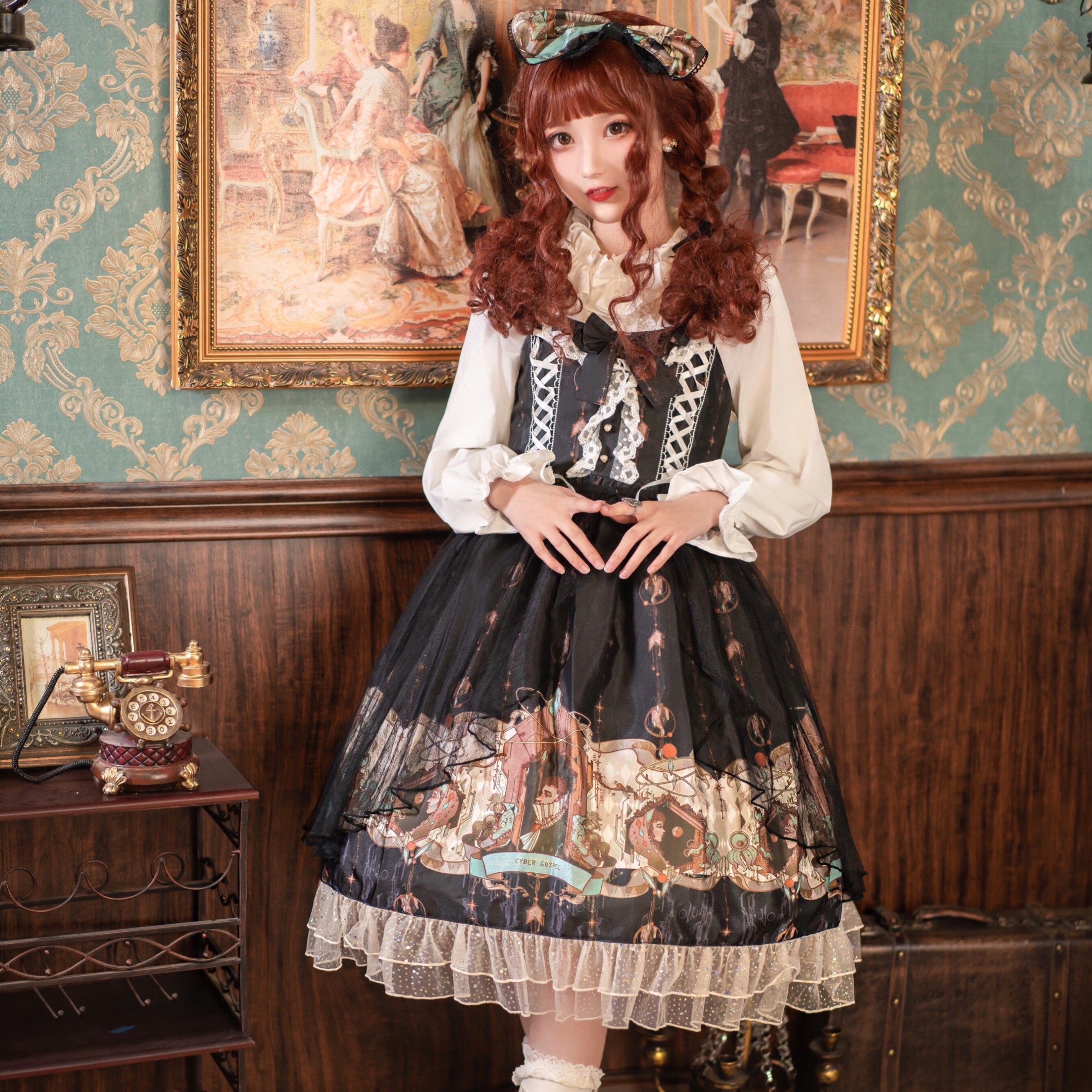 alicebaby原创新款 lolita赛博福音复古洋装洛丽塔jsk连衣裙 现货