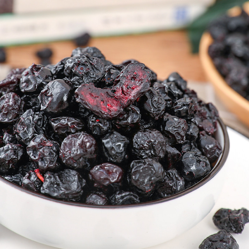 蓝莓干鲜水果野生罐装孕妇零食500g大兴安岭果脯蓝莓