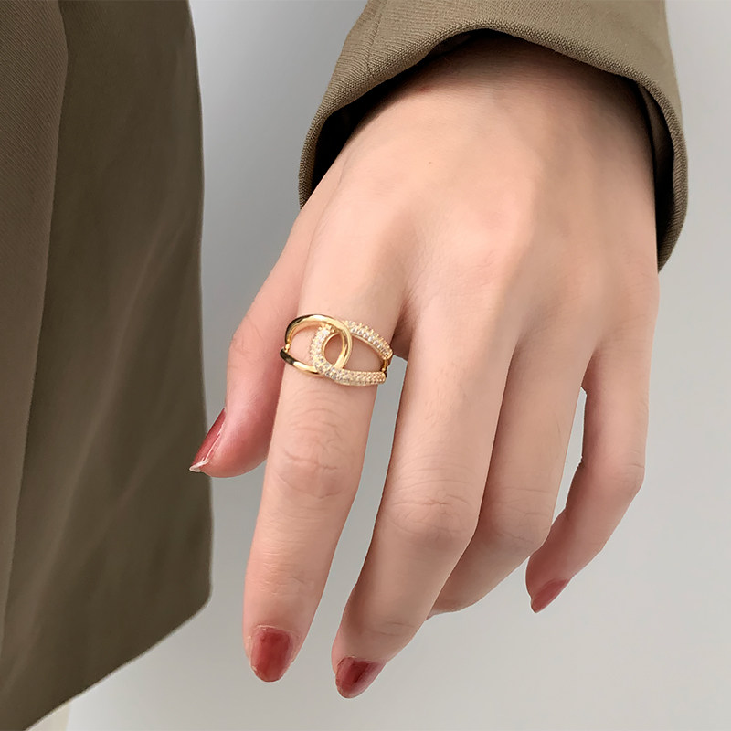 开口小香风大牌戒指时尚个性小众设计轻奢精致戒指