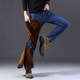 Plus velvet thick jeans men's fall/winter new stretch straight loose loose business casual warm denim trousers men Plus velvet thick jeans men's fall/winter new stretch straight loose loose business casual warm denim trousers men