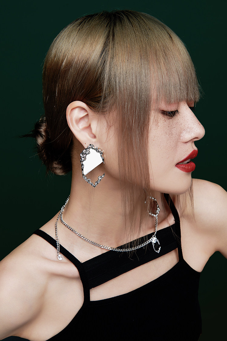 insane云山魔镜系列不规则镜片镂空耳环耳钉ys0601s耳环