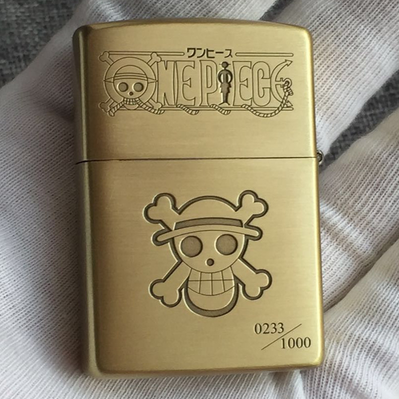 zippo官方正品芝宝打火机纯铜路飞新款索隆海贼王zippo