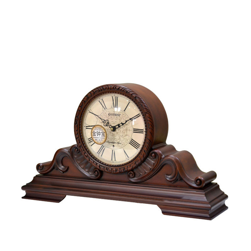 guten金钟宝钟表光控音乐报时精工台钟客厅中式座钟