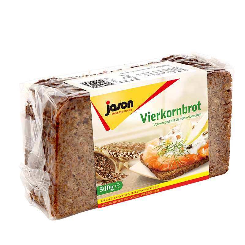 捷森德国黑麦全麦黑面包蔗糖无油吐司切片低脂传统西式糕点