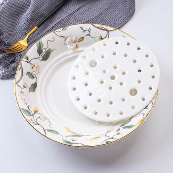 Bone china dumpling plates ຂະ​ຫນາດ​ໃຫຍ່​ແລະ​ຂະ​ຫນາດ​ນ້ອຍ​, ແຜ່ນ​ນ​້​ໍ​າ ceramic ໃນ​ຄົວ​ເຮືອນ​, ແຜ່ນ dumpling​, ແບບ​ຈີນ​ແບບ​ດຽວ​ສອງ​ຈຸດ​ປະ​ສົງ​ດຽວ​ກັນ​ກັບ​ແຜ່ນ​ແກງ​ເລິກ