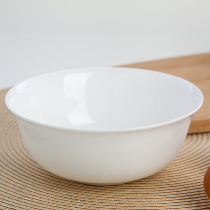 骨瓷简约纯白色家用餐具陶瓷瓷碗吃饭饭碗米饭碗