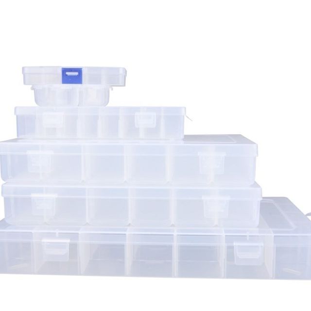 Office objects multi grid storage box box transparent plastic bins to put a coin box home hardware combination multilayer Office objects multi grid storage box box transparent plastic bins to put a coin box home hardware combination multilayer