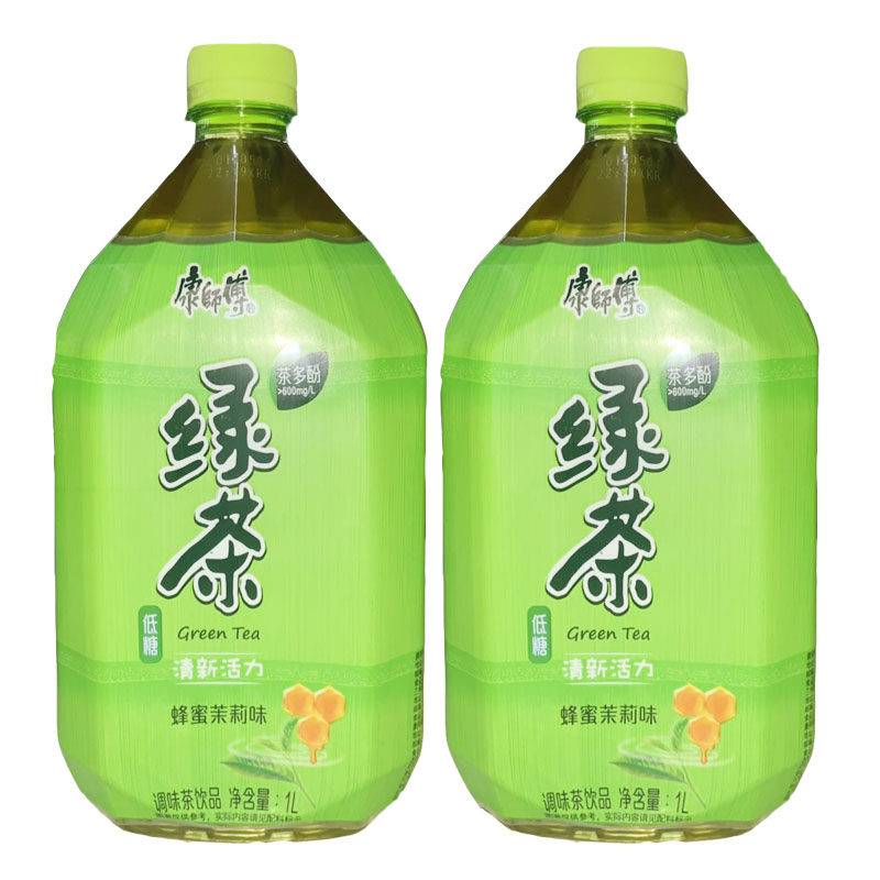 康师傅绿茶饮料整箱1l*12瓶/6瓶 茶饮料夏季饮品1升大瓶装包邮