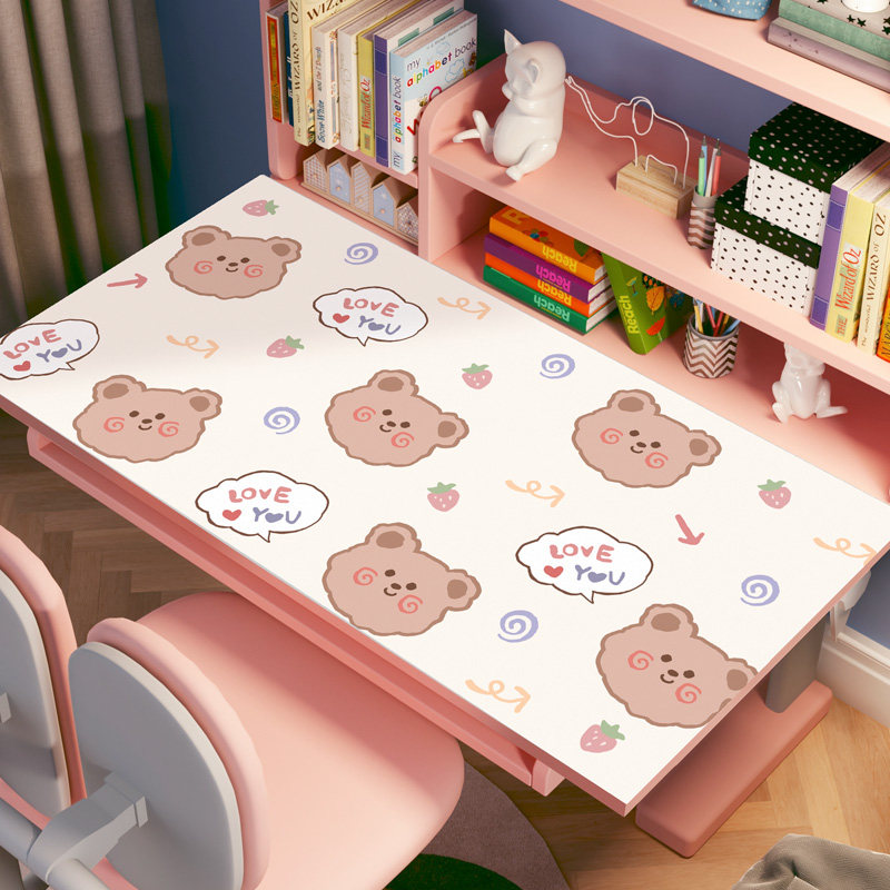 学习卡通可爱ins少女专用皮革桌垫学生写字台桌布