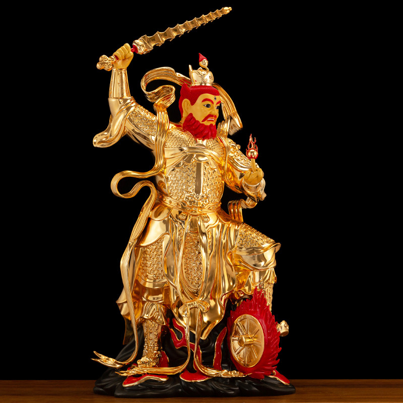 台湾火神摆件镇铜像天君王天君护法纯铜道教供奉摆件