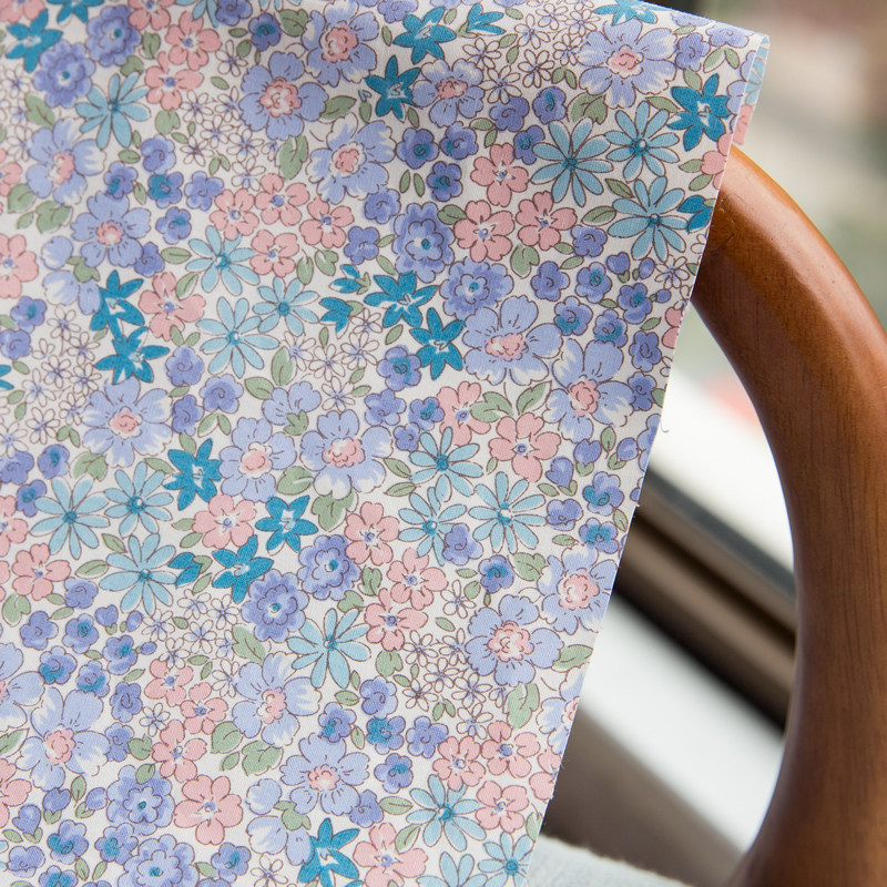 日本进口纯棉碎花浪漫平纹棉布儿童衬衣连衣裙内衬高档手工面料