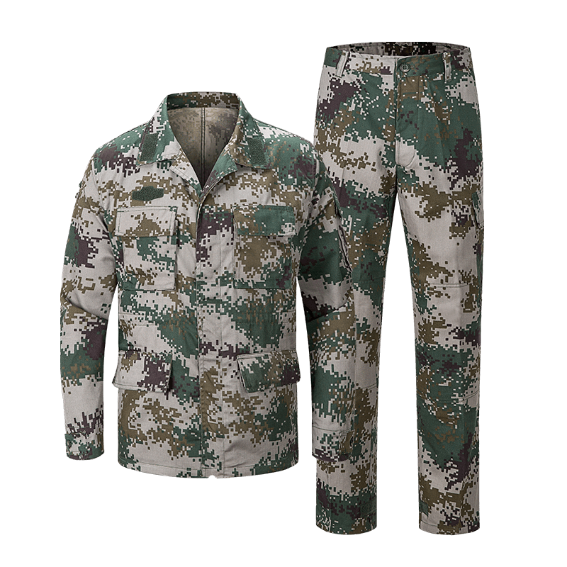 正品迷彩服套装男军工夏季07式迷彩衣服丛林陆军军装林地军训服女_双