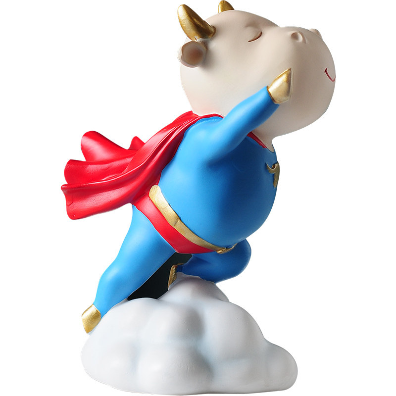 可爱创意家居装饰品吉祥物卡通牛年摆件超牛情侣结婚摆件