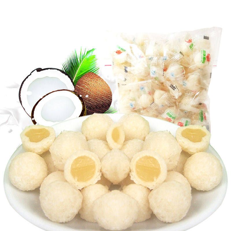春光原味椰圆榴莲味椰圆海南特产椰子球椰椰奶糖果