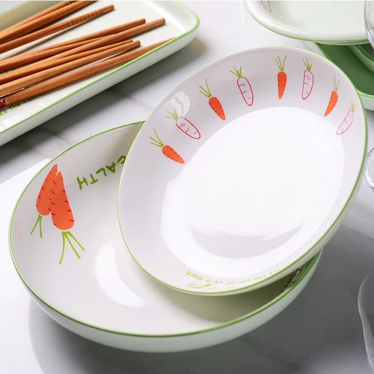 瓷纳雅好彩头陶瓷家用餐具饭碗碗碟西餐牛排碗