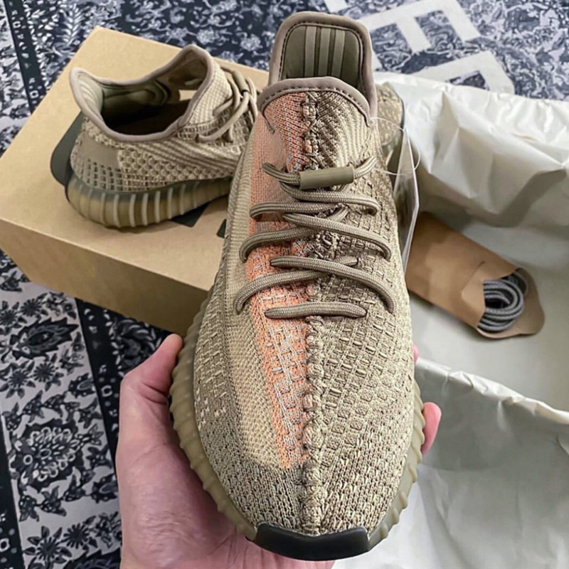 正版yeziyeezy椰子鞋女脏黄橙橘满天星莆田真爆时尚休闲鞋