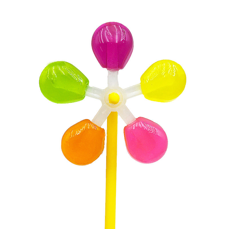 快乐大风车七彩旋转棒棒糖儿童童可爱创意五彩玩具糖果