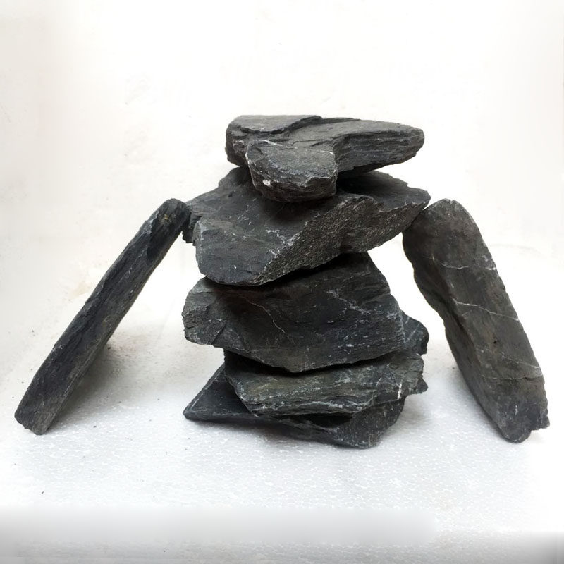 造景鱼缸景石片石乌龟晒台爬台水族箱装饰水草造景