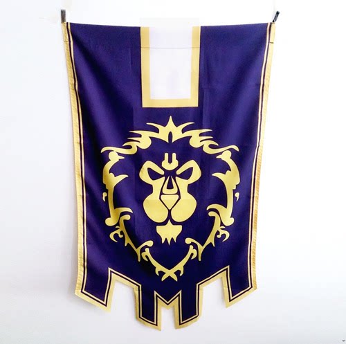 魔兽世界电影周边产品cosplay道具动漫游戏大旗部落联盟旗帜壁饰