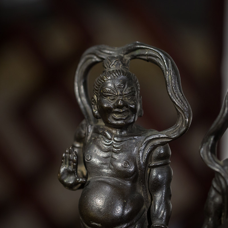 力士金刚清代一对文玩古董佛像收藏真品供奉摆件