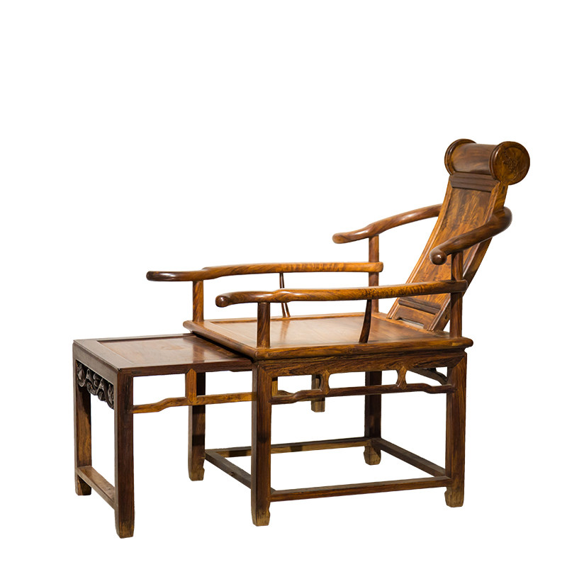 售出海南黄花梨伸缩躺椅中式明清古典家具休闲摇椅摆件