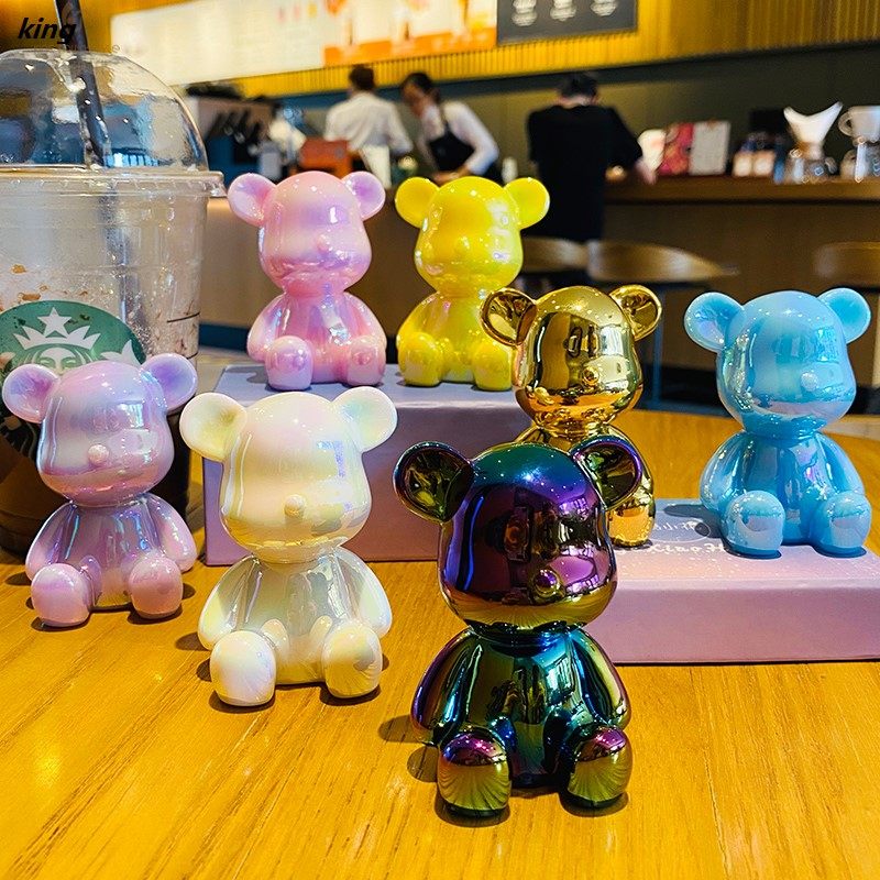 ins风暴力熊桌面摆件创意公仔手办家居饰品办公室网红汽车小车摆