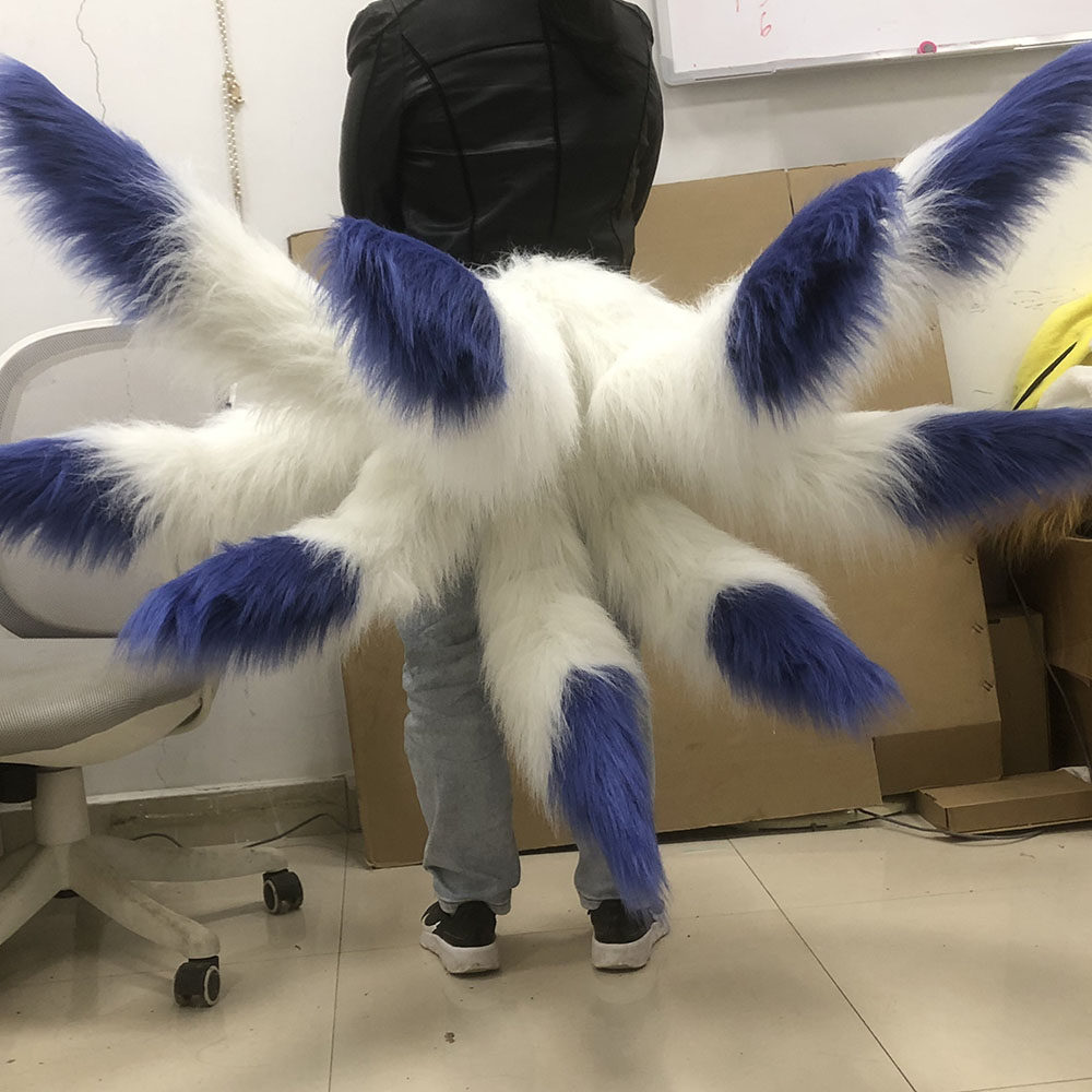 可竖道具cos尾巴九尾信浓锐梦青莲藻前师玉cosplay配件