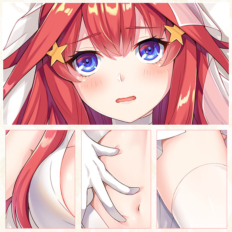 萌漫次元五等分的花嫁周边二次元中野五月双面靠枕动漫等身抱枕