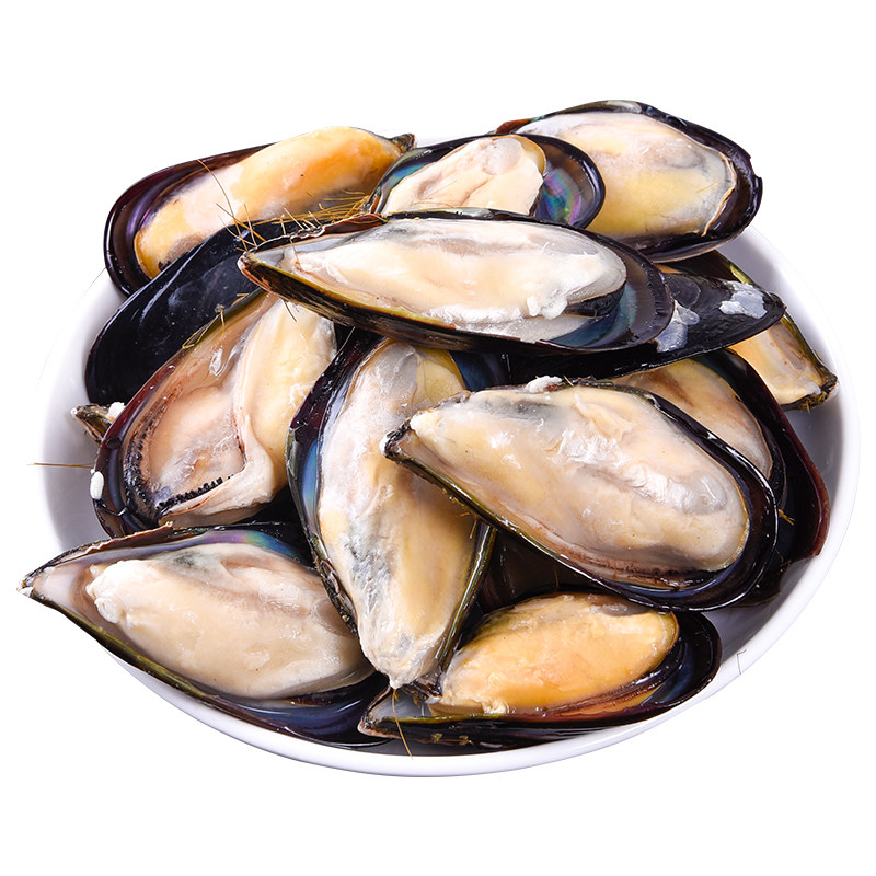 蓝口1盒2斤装兰口海鲜贝类味道鲜美贻贝海虹青口贝