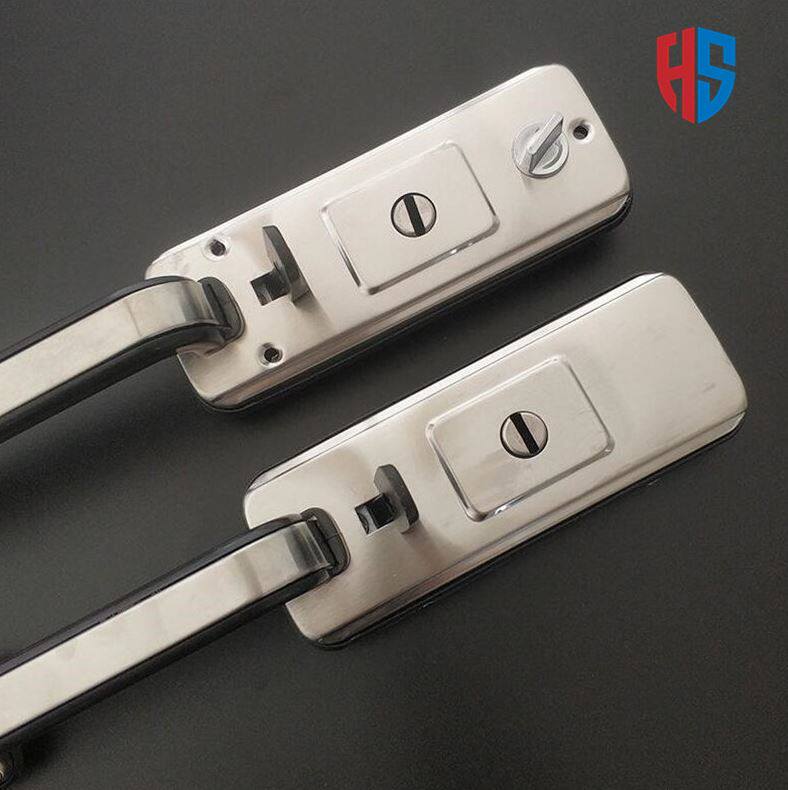 锁具机械铁门扣板五金防盗防盗门门锁按压拉手机械门锁