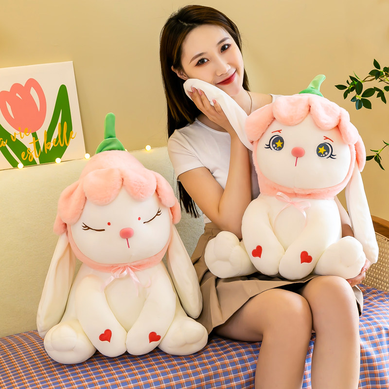 创意ins少女小兔子公仔毛绒玩具布娃娃可爱治愈玩偶毛绒