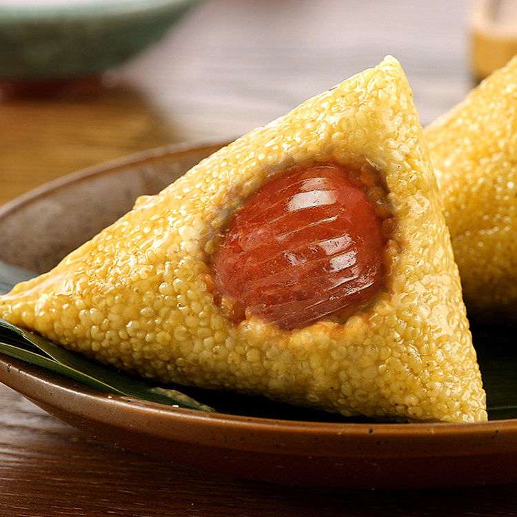 端午节三全455g龙舟粽子蜜枣八宝豆沙粽猪肉粽粽子