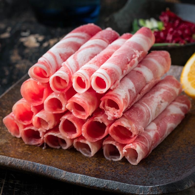 肉片肉卷内蒙古草原羔羊火锅清真羊肉锡盟涮羊羊肉卷