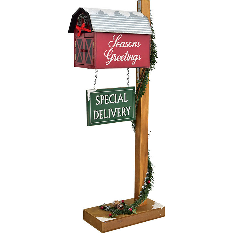 圣诞创意装饰品小屋信箱铁锹室内外摆饰酒店餐厅摆件