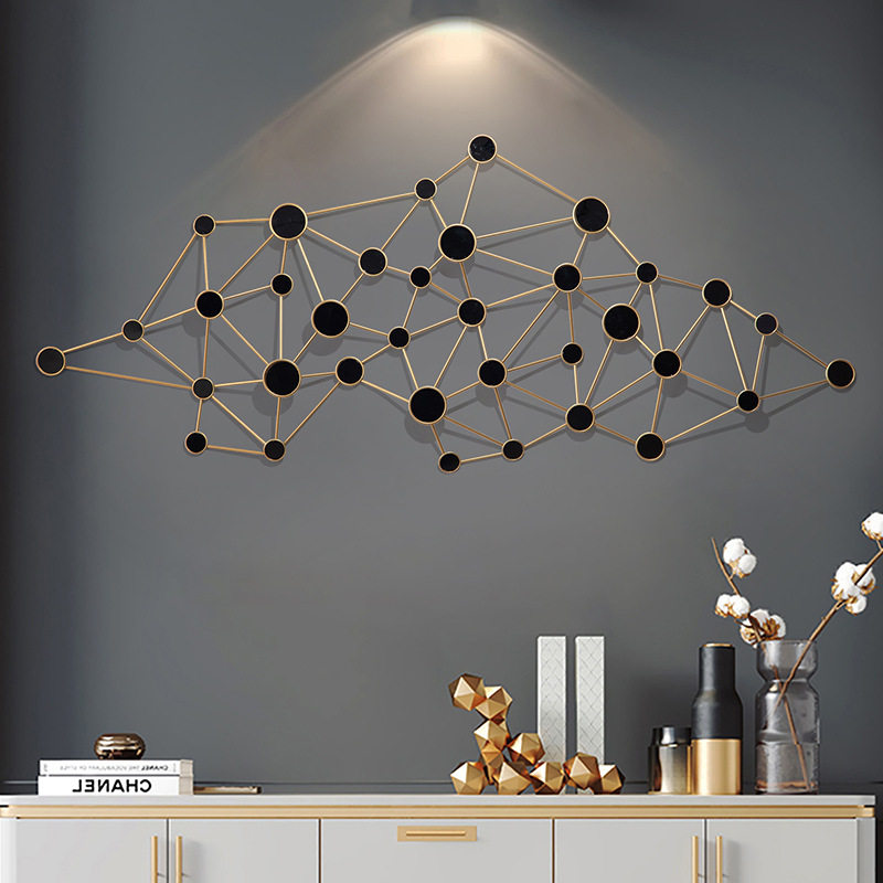 北欧轻奢几何图案壁饰客厅沙发背景墙壁挂卧室壁饰