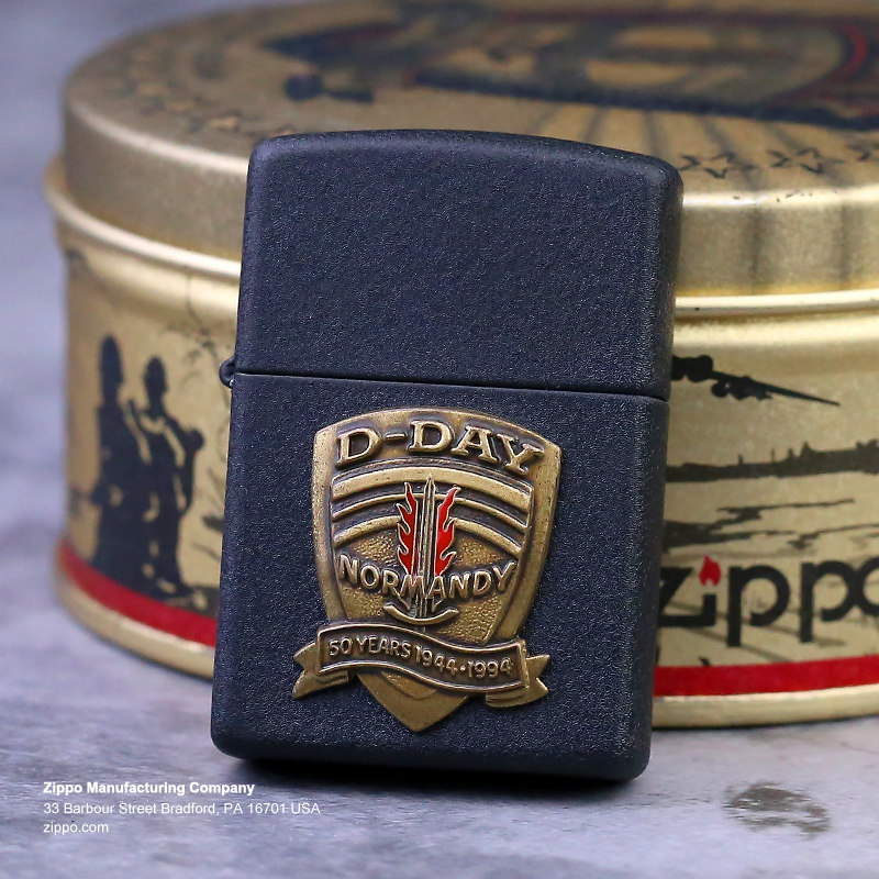 正版zippo煤油防风打火机 诺曼底登陆50周年纪念c94年度机 收藏级