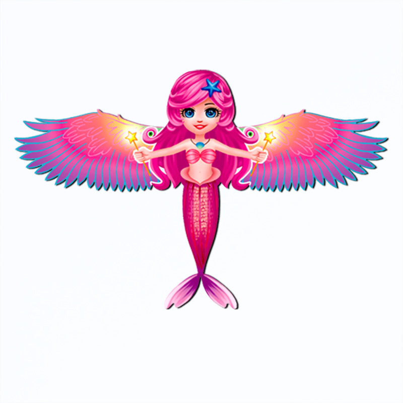 潍坊鸿运风筝儿童卡通鹦鹉燕子美人鱼蝴蝶动态风筝