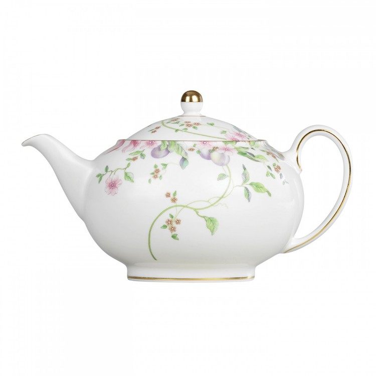 wedgewood英国百年老牌奥布朗仙王系列仙桃茶壶骨瓷总统级收藏礼