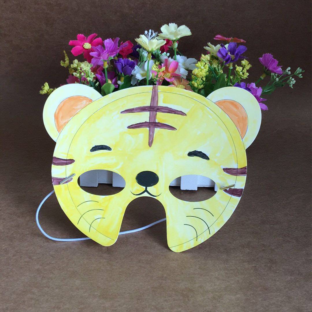 空白面具diy手工绘画材料纸面具幼儿园活动画画面具儿童手绘面具