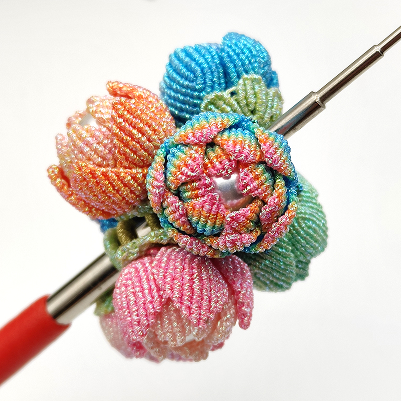 莲花幻彩小莲diy迷你材料抖音手工编织手链中国结