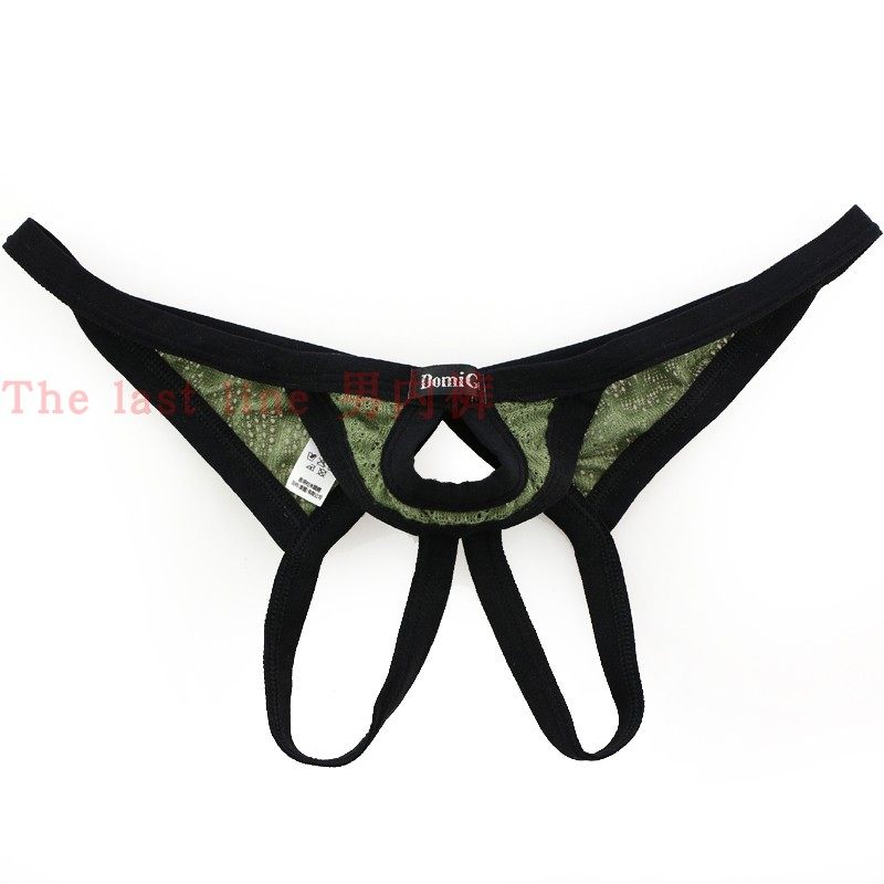 裤衩杜米国际男士棉质针织低腰丁字裤开裆开裆裤前后男丁字裤