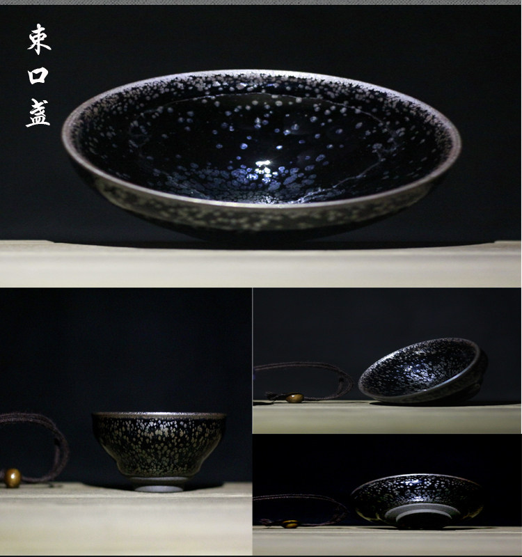 初瓷相见匠心建盏塔山窑余秋华茶杯油滴原矿茶杯