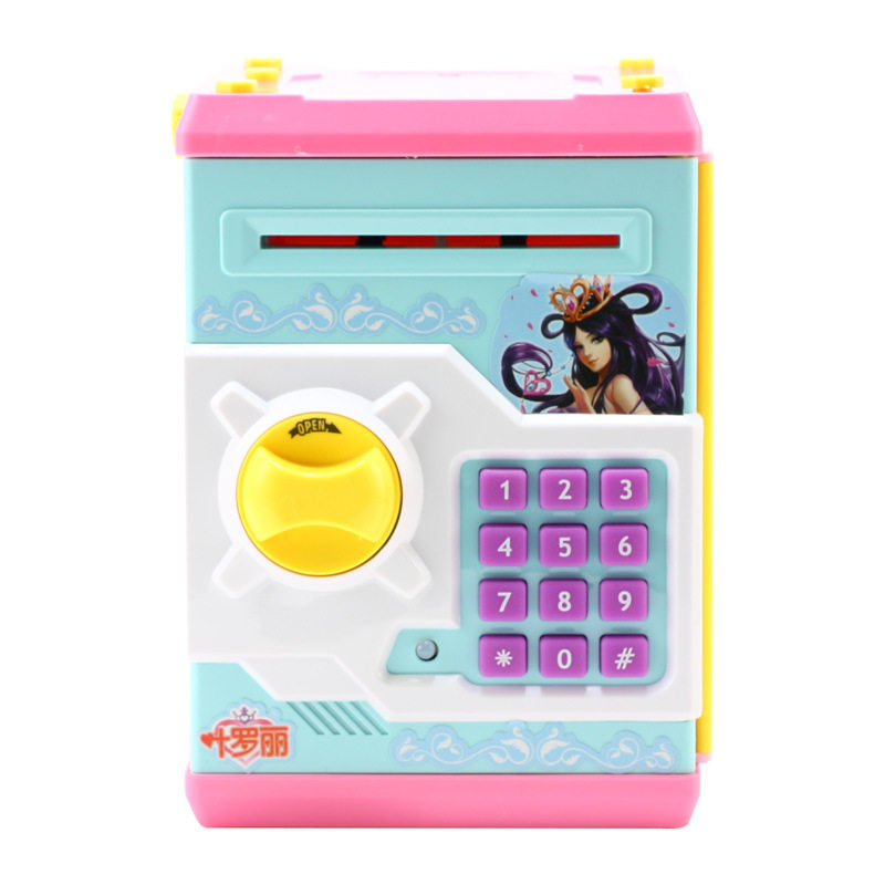 叶罗丽存钱罐密码箱儿童存钱罐女孩带密码仿真保险箱大号防摔网红