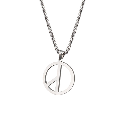 00:00反战和平标志项链gd权志龙同款男士潮酷简约百搭时尚嘻哈挂件