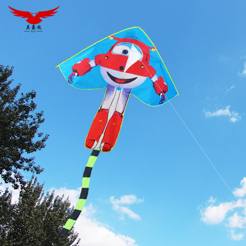 汪汪队风筝线轮潍坊大型成人三角高档初学者儿童卡通风筝微风易飞