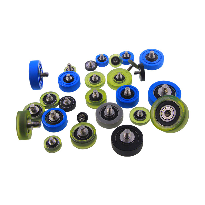 包胶轴承带螺杆聚氨酯滚轮包胶轮带轴承滑轮6962608静音橡胶pu轮_十块
