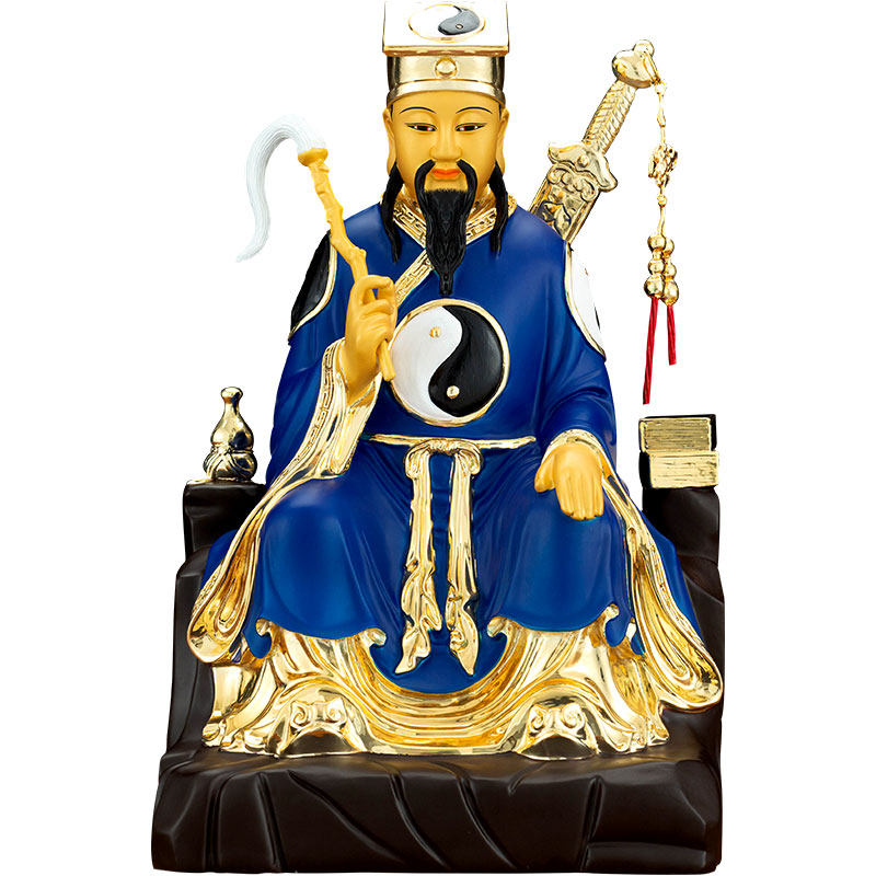 神像七步莲纯铜全真道家阳子吕祖吕洞宾八仙家用摆件